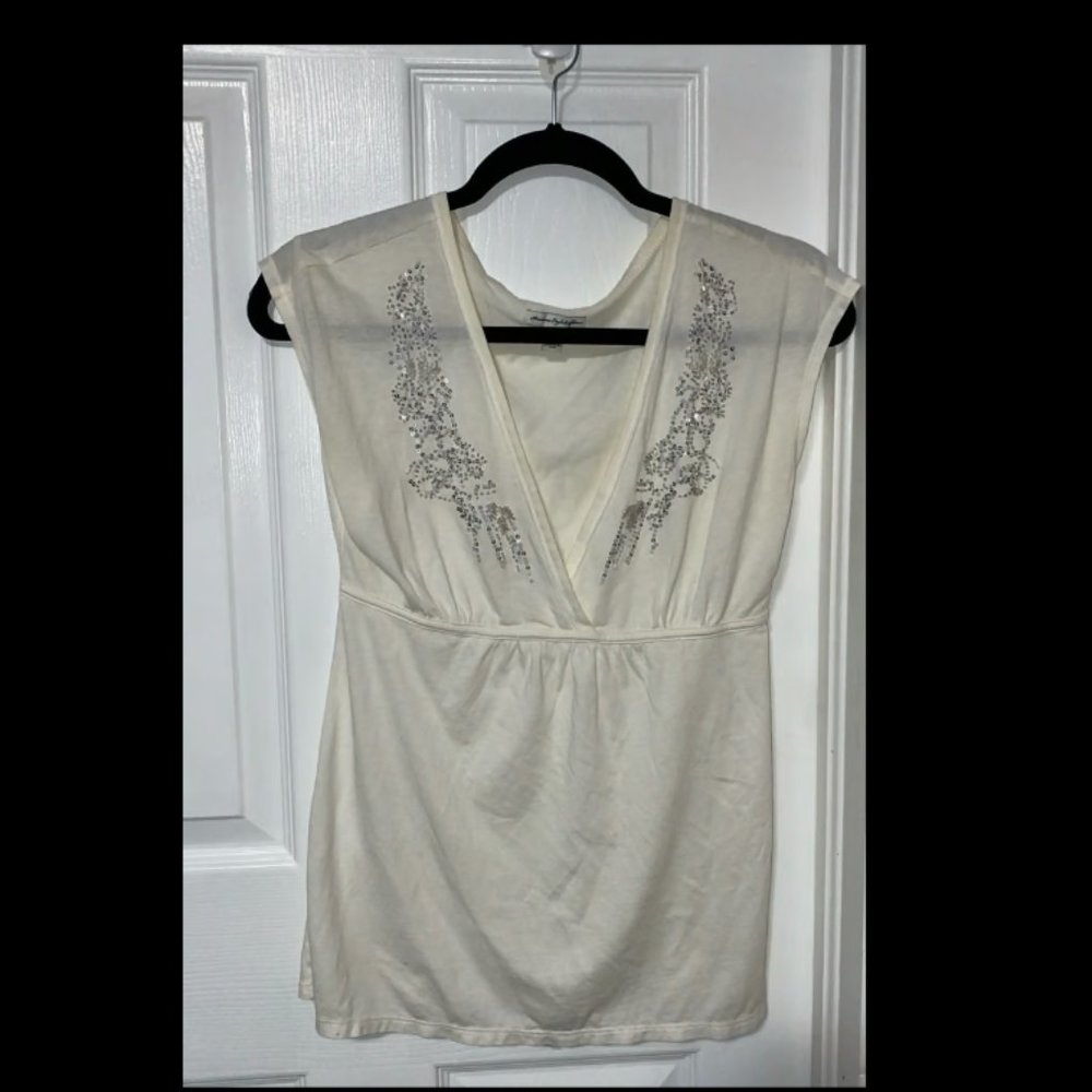 Size Small American Eagle Outfitters White Blouse, office/business shirt top